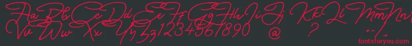 フォントBullstander Free Font – 黒い背景に赤い文字