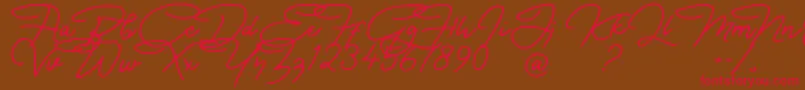 Bullstander Free Font Font – Red Fonts on Brown Background