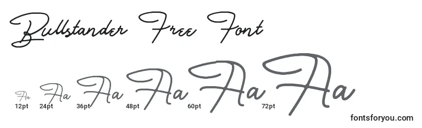 Größen der Schriftart Bullstander Free Font (122404)