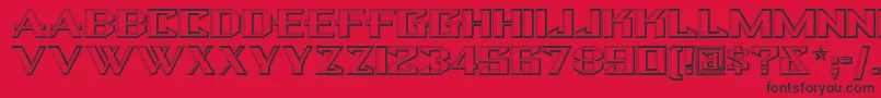 BULWN    Font – Black Fonts on Red Background