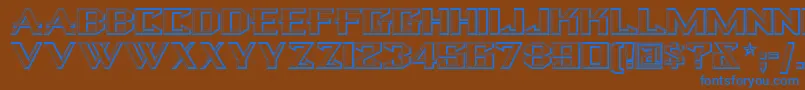 BULWN    Font – Blue Fonts on Brown Background