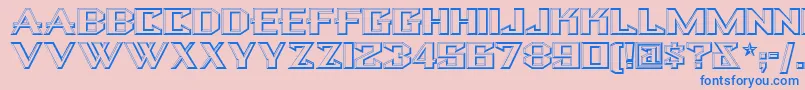BULWN    Font – Blue Fonts on Pink Background