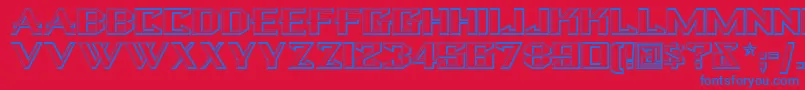 BULWN    Font – Blue Fonts on Red Background