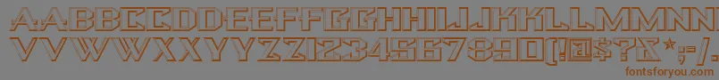 BULWN    Font – Brown Fonts on Gray Background