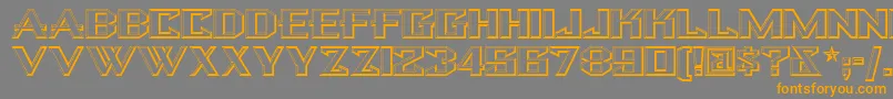 BULWN    Font – Orange Fonts on Gray Background