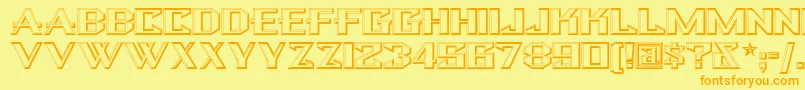 BULWN    Font – Orange Fonts on Yellow Background