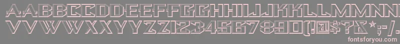BULWN    Font – Pink Fonts on Gray Background