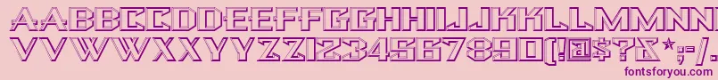 BULWN    Font – Purple Fonts on Pink Background