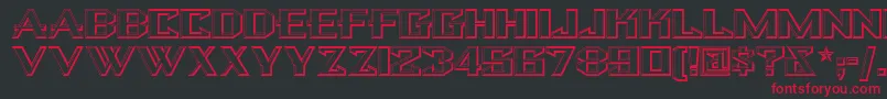 BULWN    Font – Red Fonts on Black Background