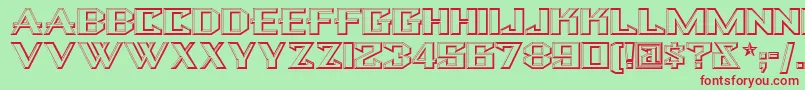 BULWN    Font – Red Fonts on Green Background