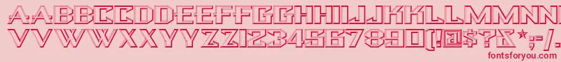 BULWN    Font – Red Fonts on Pink Background