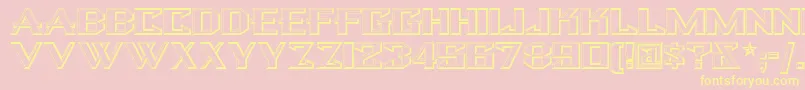 BULWN    Font – Yellow Fonts on Pink Background