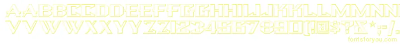 BULWN    Font – Yellow Fonts on White Background