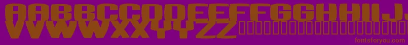 BUMBASTIKA Font – Brown Fonts on Purple Background