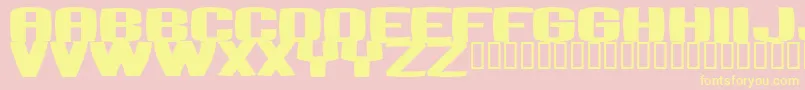 BUMBASTIKA Font – Yellow Fonts on Pink Background