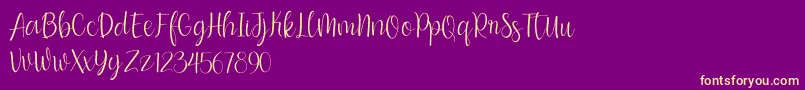 bumble blitz for dafont Font – Yellow Fonts on Purple Background