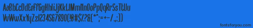Шрифт Bumblebear – чёрные шрифты на синем фоне