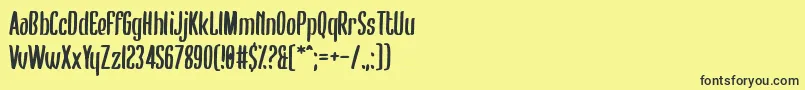Bumblebear Font – Black Fonts on Yellow Background