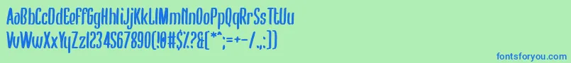Bumblebear Font – Blue Fonts on Green Background