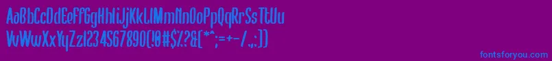Bumblebear Font – Blue Fonts on Purple Background