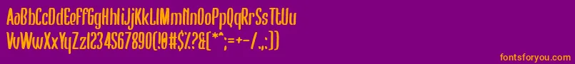Bumblebear Font – Orange Fonts on Purple Background