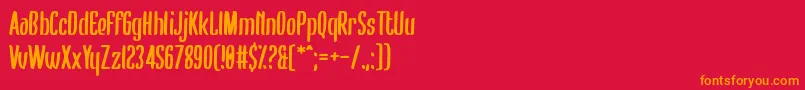 Bumblebear Font – Orange Fonts on Red Background