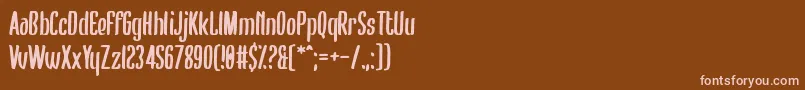 Bumblebear Font – Pink Fonts on Brown Background