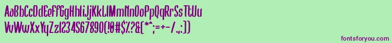 Bumblebear Font – Purple Fonts on Green Background