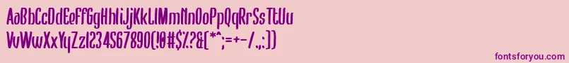 Bumblebear Font – Purple Fonts on Pink Background