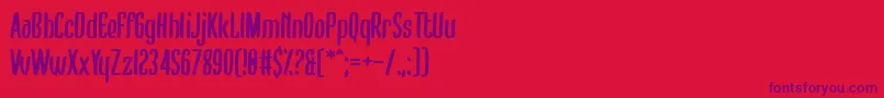 Bumblebear Font – Purple Fonts on Red Background