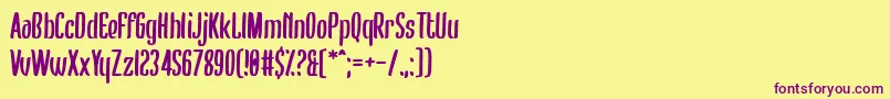Bumblebear Font – Purple Fonts on Yellow Background