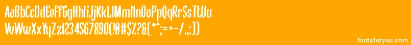 Bumblebear Font – White Fonts on Orange Background