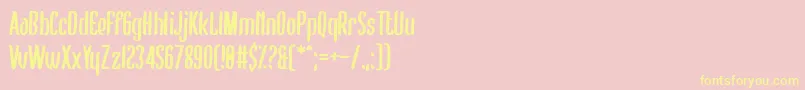 Bumblebear-Schriftart – Gelbe Schriften auf rosa Hintergrund