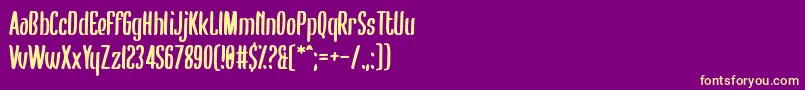 Weitere Informationen zur Bumblebear-Schriftart Bumblebear-Schriftart – Gelbe Schriften auf violettem Hintergrund