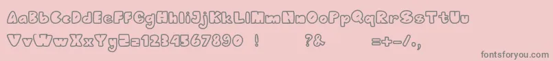 Bumblebee Font – Gray Fonts on Pink Background