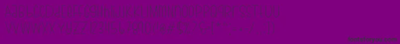 Fonte bumblebeethin Demo – fontes pretas em um fundo violeta