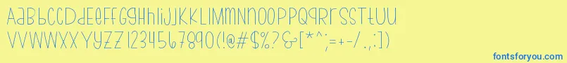 bumblebeethin Demo Font – Blue Fonts on Yellow Background