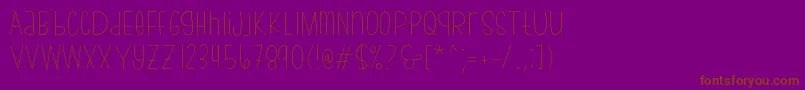 bumblebeethin Demo Font – Brown Fonts on Purple Background