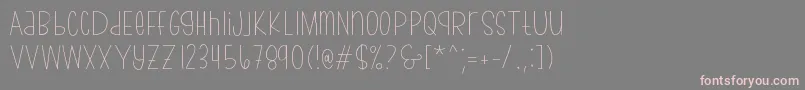 bumblebeethin Demo-Schriftart – Rosa Schriften auf grauem Hintergrund