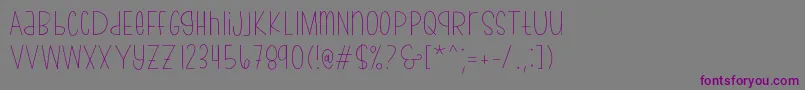 bumblebeethin Demo-Schriftart – Violette Schriften auf grauem Hintergrund