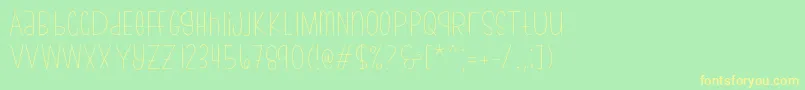 bumblebeethin Demo Font – Yellow Fonts on Green Background