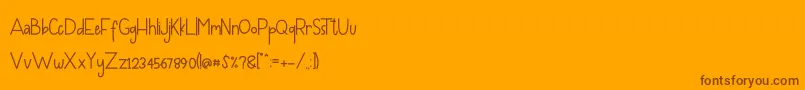 Bumblle Font – Brown Fonts on Orange Background