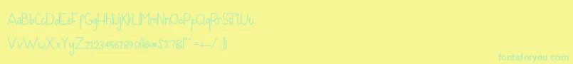 Шрифт Bumblle – зелёные шрифты на жёлтом фоне