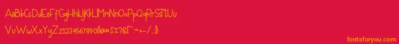 Bumblle Font – Orange Fonts on Red Background
