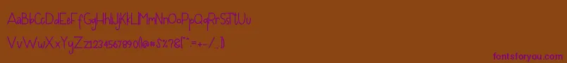 Bumblle Font – Purple Fonts on Brown Background