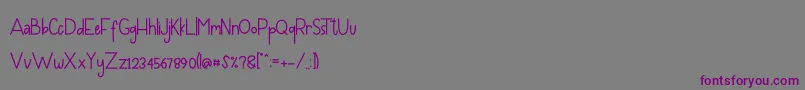 Bumblle Font – Purple Fonts on Gray Background