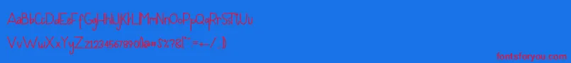 Bumblle Font – Red Fonts on Blue Background