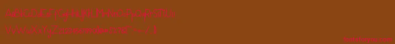 Bumblle Font – Red Fonts on Brown Background