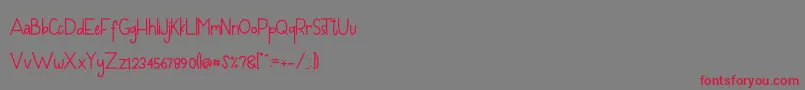 Bumblle Font – Red Fonts on Gray Background