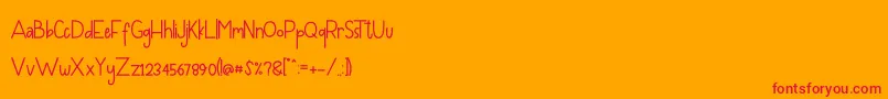 Bumblle Font – Red Fonts on Orange Background